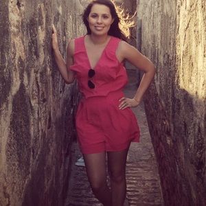 Express Coral Romper